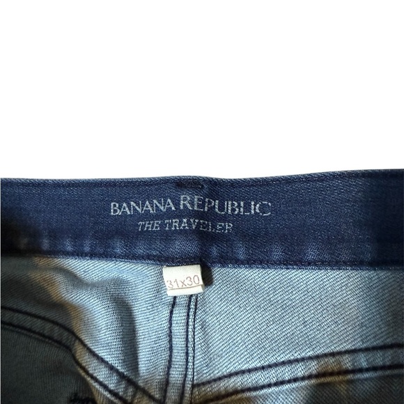 Banana Republic Traveler Men’s Dark Wash Slim Stretch Jeans 31x30 Low Rise - Picture 4 of 6